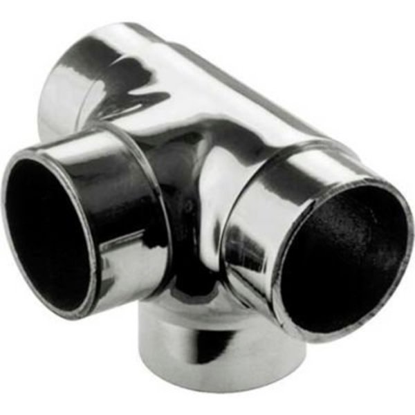 Lavi Industries Lavi Industries, Flush Tee Fitting, Side Outlet, for 1.5" Tubing, Polished Stainless Steel 40-735/1H
